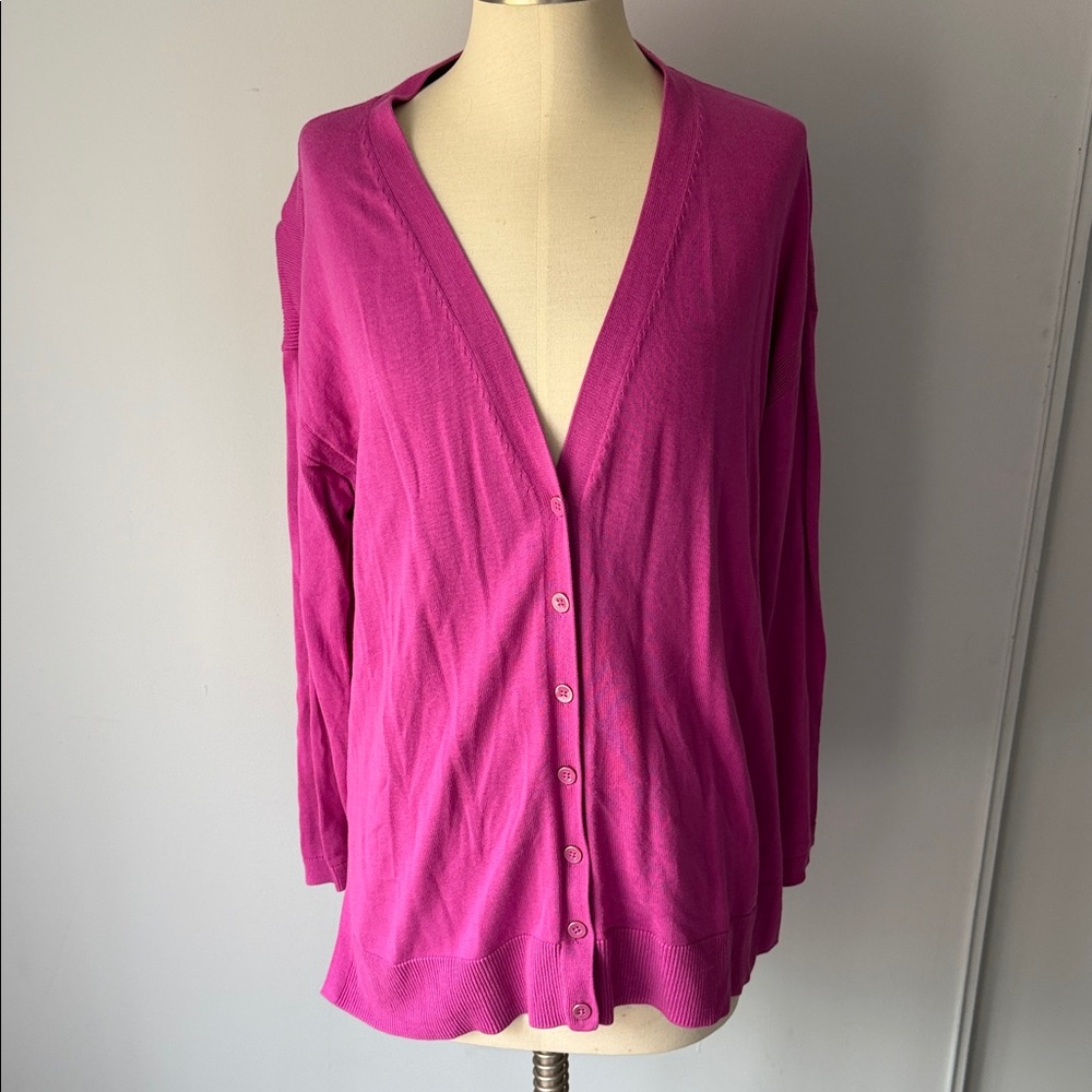 Talbots plus pink spring cardigan